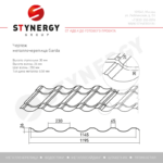 Металлочерепица Garda 0,5 Стальной бархат RAL9005 (глубокий черный), м Металлочерепица Garda 0,5 Стальной бархат RAL9005 (глубокий черный), м