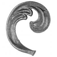 Кованый элемент Лист 80х65х4мм правый Кованый элемент Лист 80х65х4мм правый