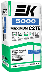 Клей "ЕК" 5000 MAXIMUM плиточный усиленный 25кг, шт Клей "ЕК" 5000 MAXIMUM плиточный усиленный 25кг, шт