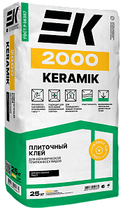Клей "ЕК" 2000 плиточный 25кг, шт Клей "ЕК" 2000 плиточный 25кг, шт