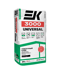 Клей "ЕК" 3000 Universal плиточный 25кг, шт Клей "ЕК" 3000 Universal плиточный 25кг, шт