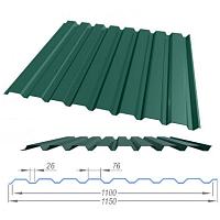 Профлист С20(В) 0,4 ПЭ RAL6005 (зеленый мох), м Профлист С20(В) 0,4 ПЭ RAL6005 (зеленый мох), м
